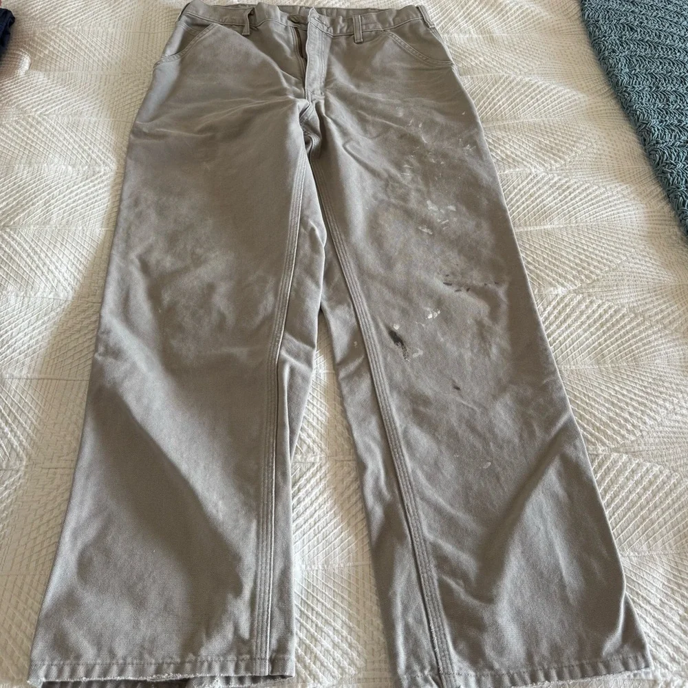 Carhartt Beige Work Pants - Picture 1 of 6